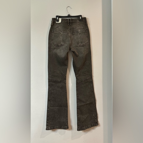 Free People Vector Moto Flare Mid Rise Jeans - Picture 7 of 8